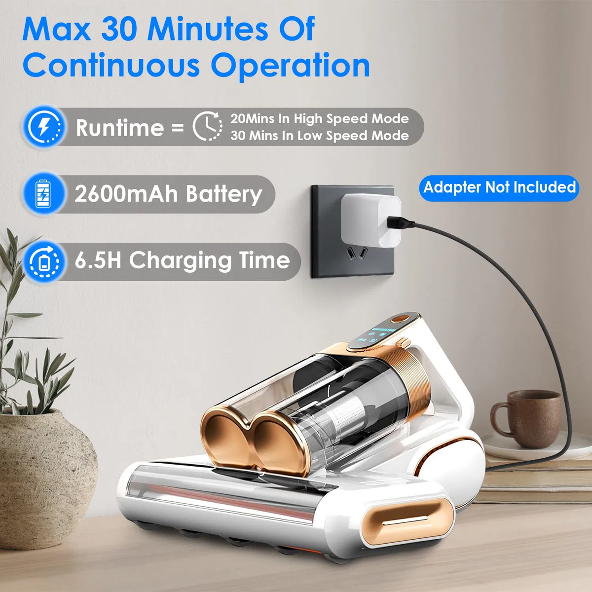 Cordless Mattress Vacuum Cleaner with UV-C Light – image 5
