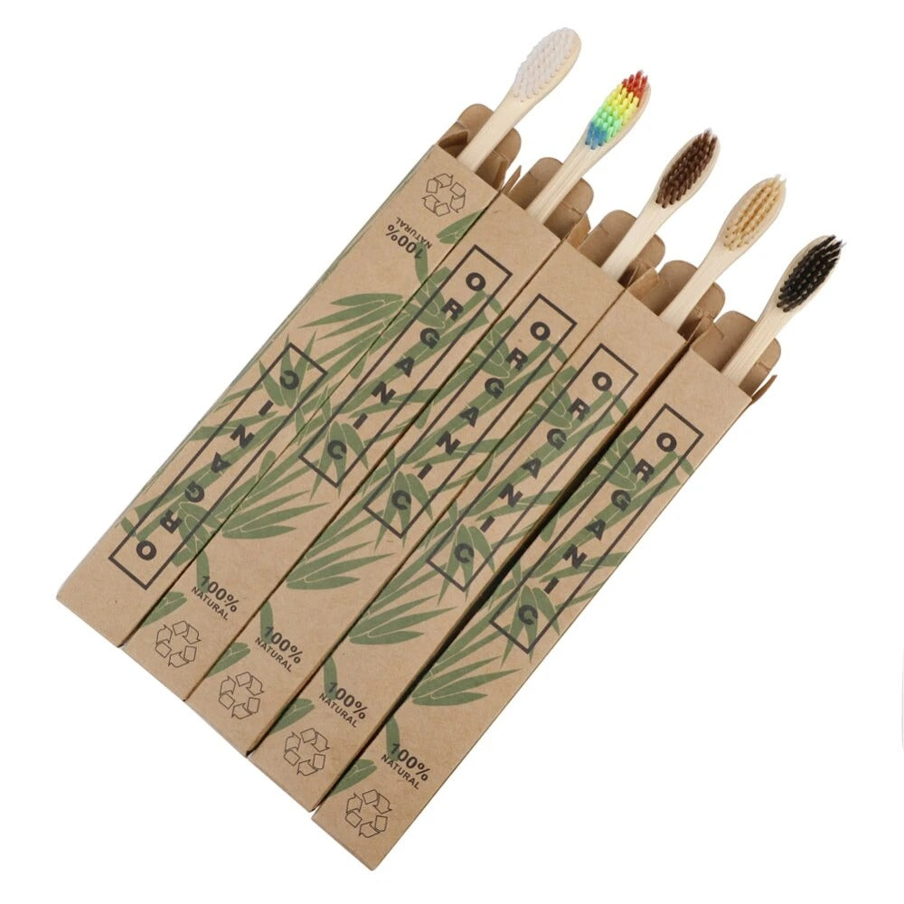 Bamboo Toothbrushes – Pack of 10 – image 3