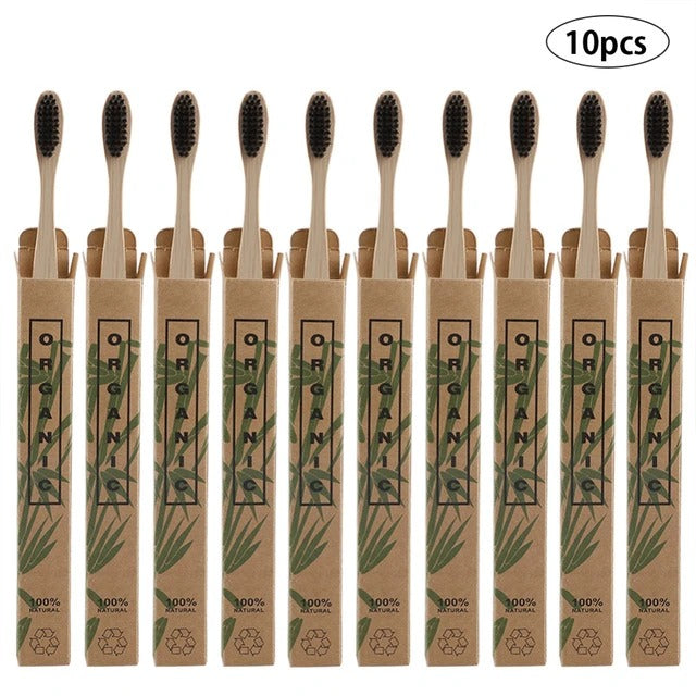 Bamboo Toothbrushes – Pack of 10 – image 7