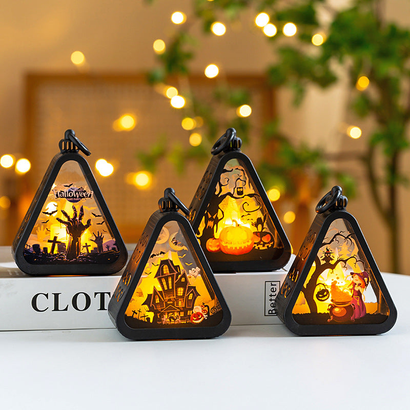 Mini Halloween LED Lanterns – Pumpkin, Ghost, Witch & Castle