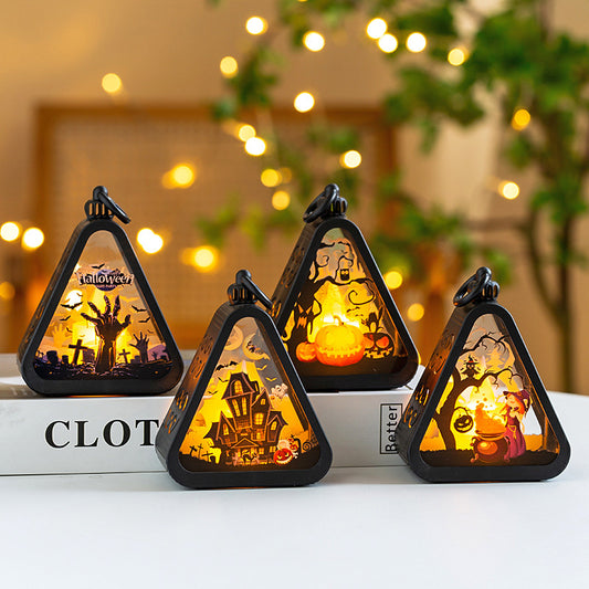 Mini Halloween LED Lanterns – Pumpkin, Ghost, Witch & Castle