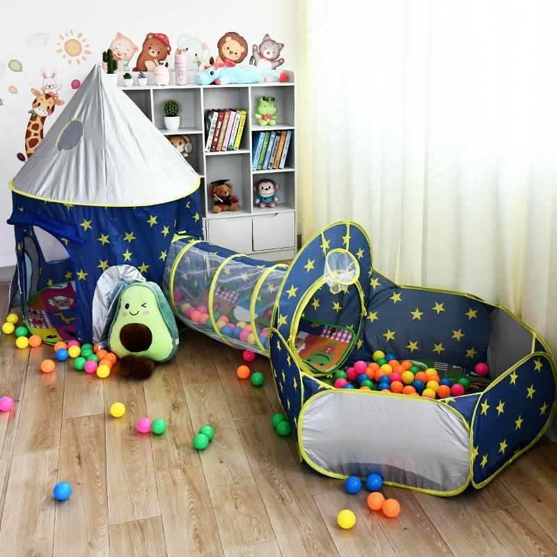 Kids' Castle Play Tent with Tunnel & Ball Pit