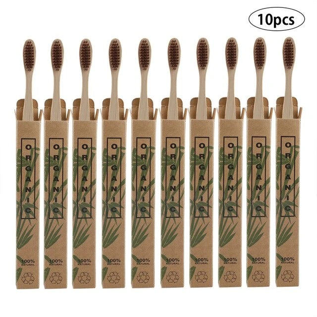 Bamboo Toothbrushes – Pack of 10 – image 5