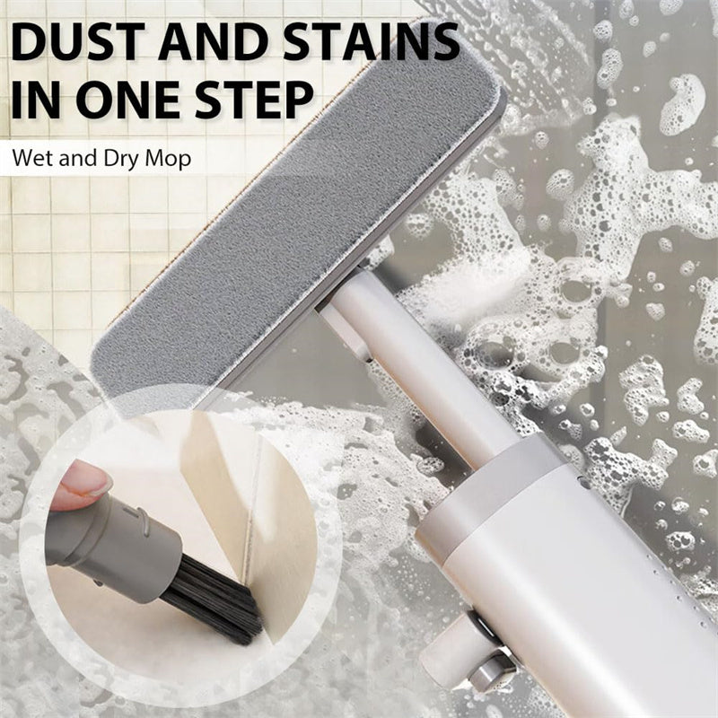 Self-Wringing Mini Flat Mop with 2 or 4 Microfibre Pads – image 9
