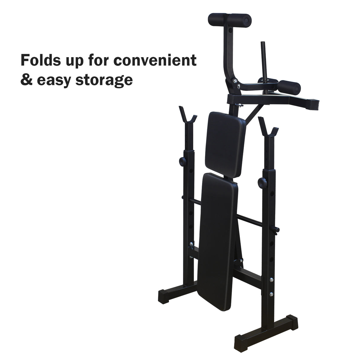 Folding Weight Bench with Squat Rack – image 4