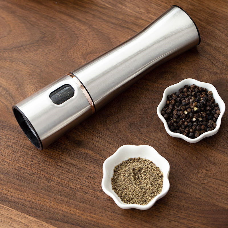 Electric Salt & Pepper Grinder – Stainless Steel