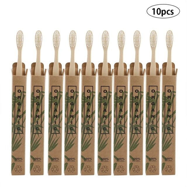 Bamboo Toothbrushes – Pack of 10 – image 4