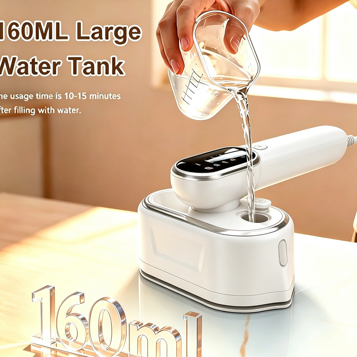 Handheld Garment Steamer 1400W with Digital Display – image 2
