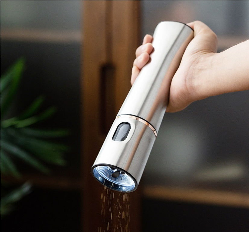 Electric Salt & Pepper Grinder – Stainless Steel – image 9
