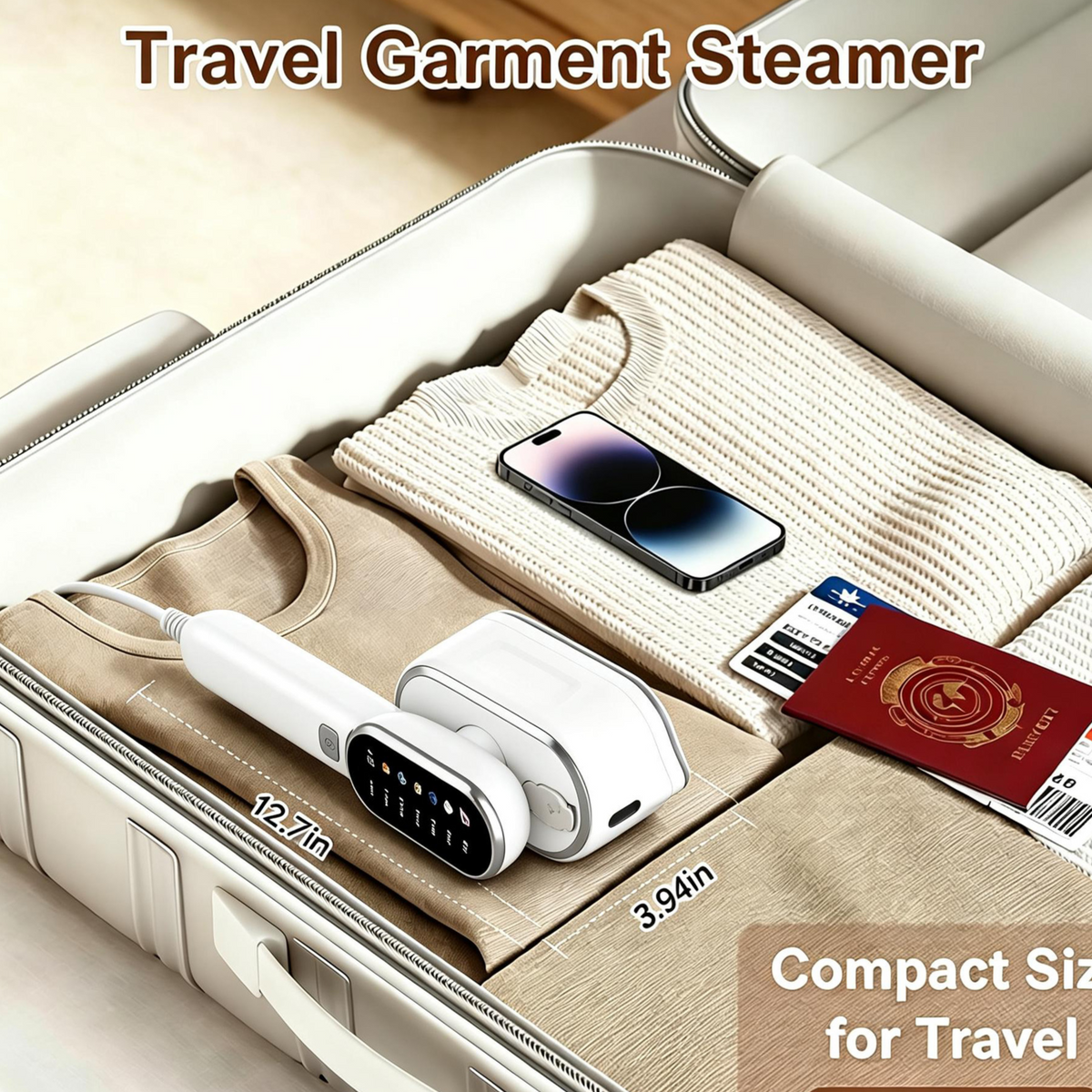 Handheld Garment Steamer 1400W with Digital Display – image 4