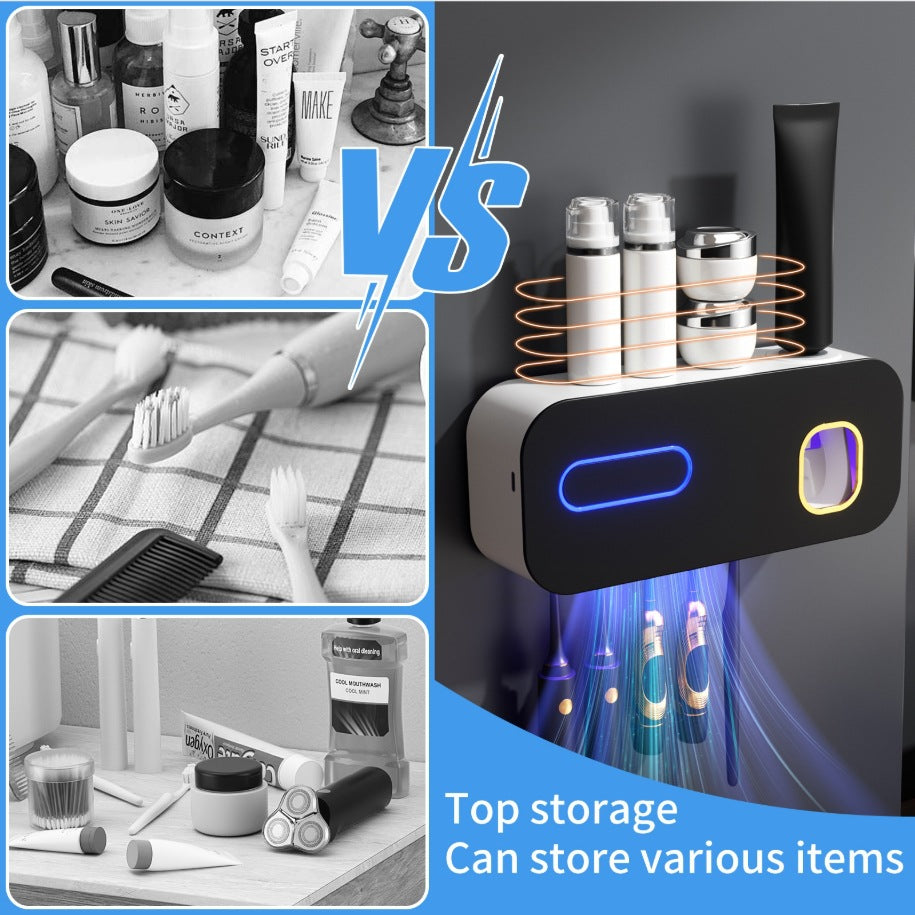 Smart UV Toothbrush Holder with Toothpaste Dispenser – image 2