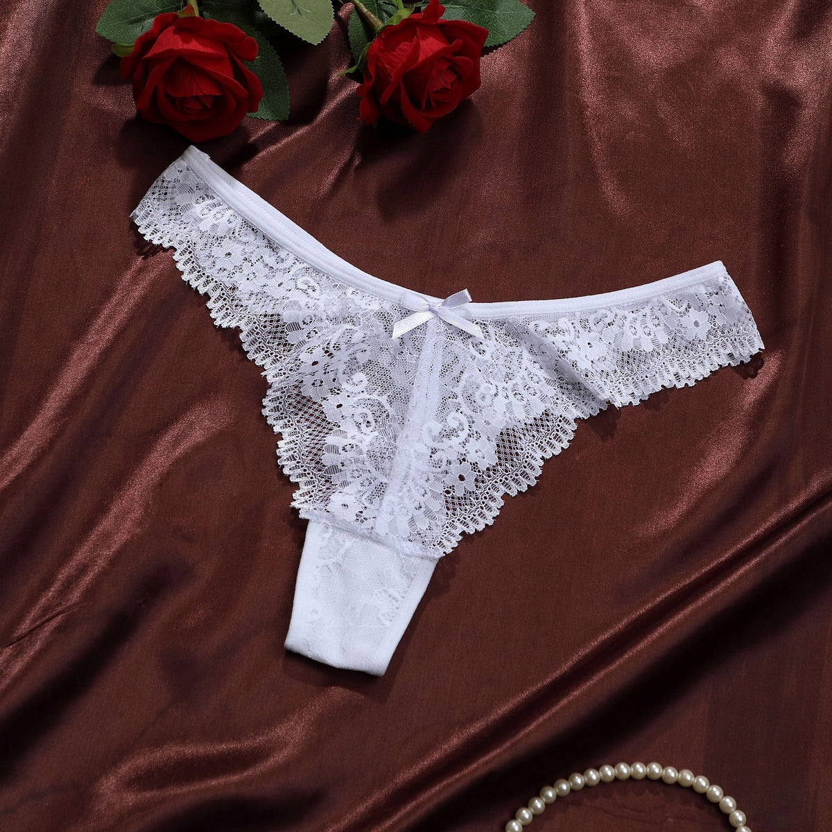 Lace Jacquard Thong – image 9