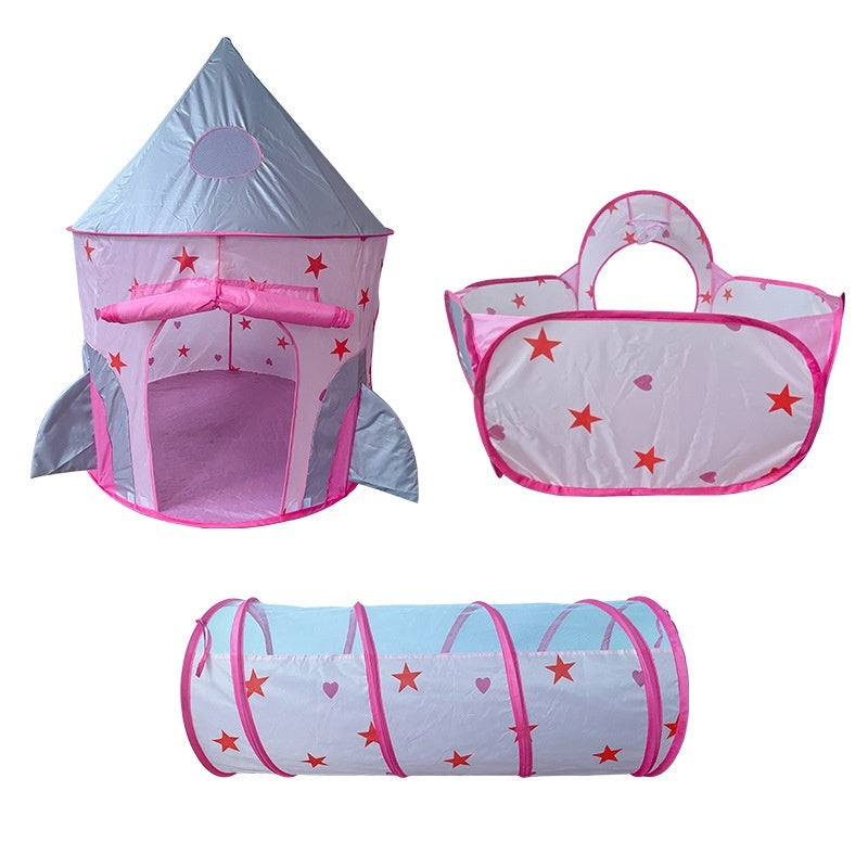 Kids' Castle Play Tent with Tunnel & Ball Pit – image 5