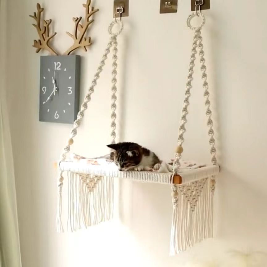 Boho Cotton Rope Cat Bed – image 2