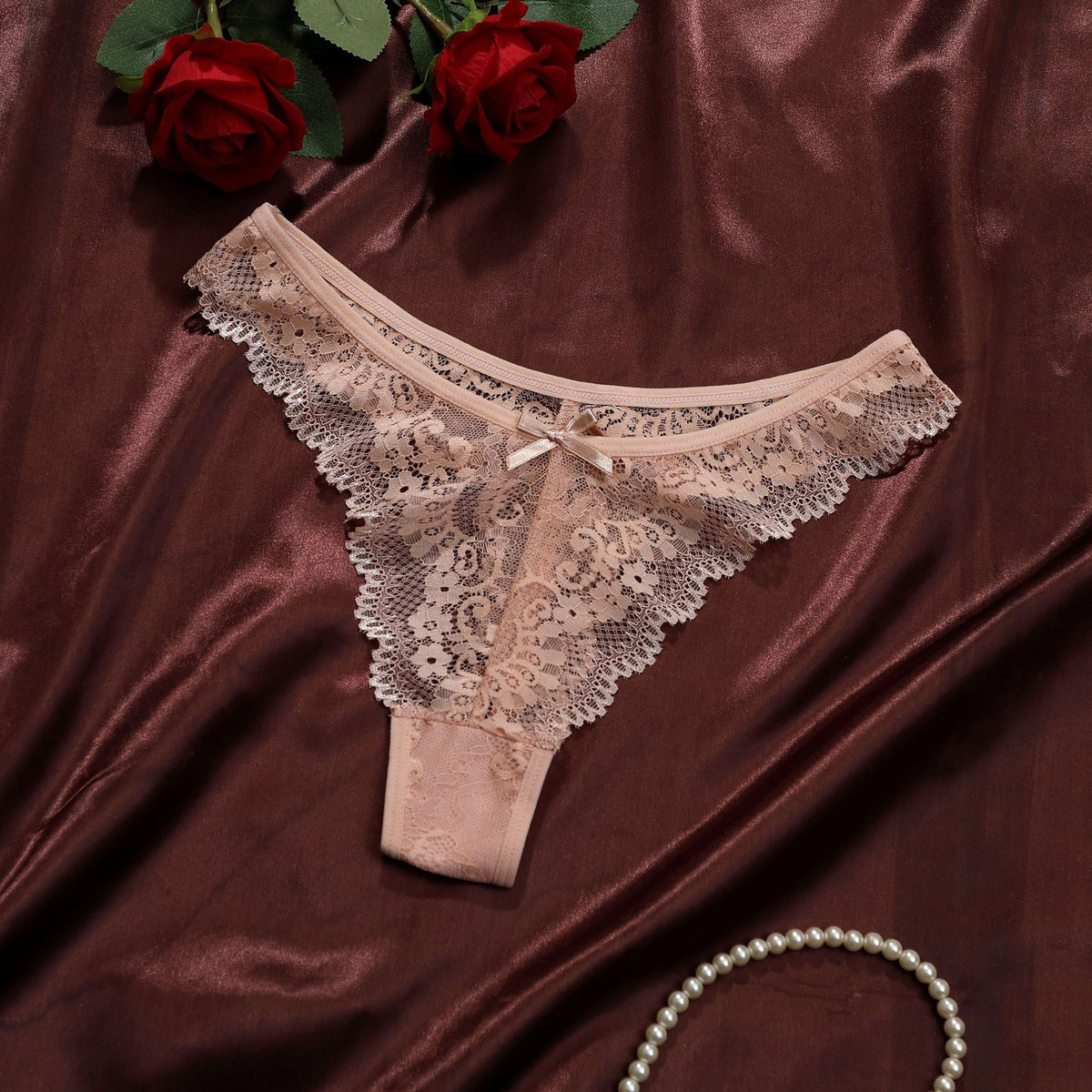 Lace Jacquard Thong – image 22