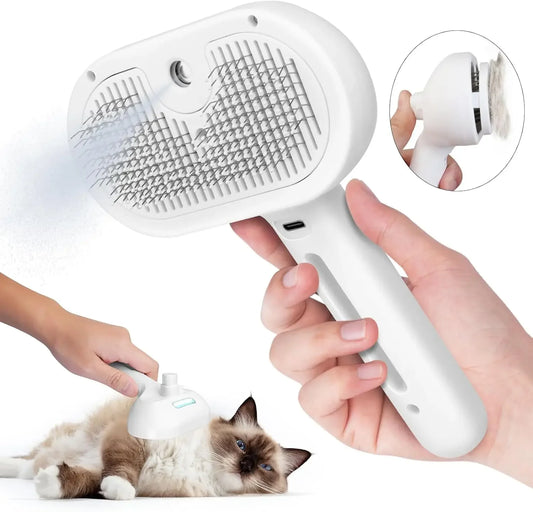 Steam Pet Grooming Brush with Water Mist