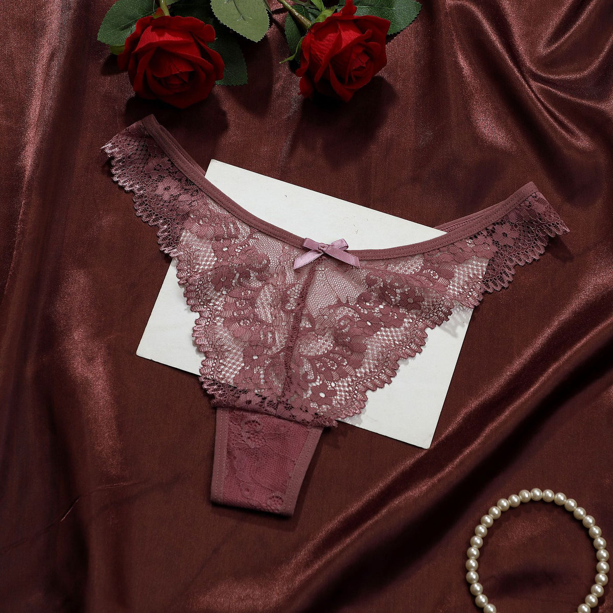 Lace Jacquard Thong – image 28