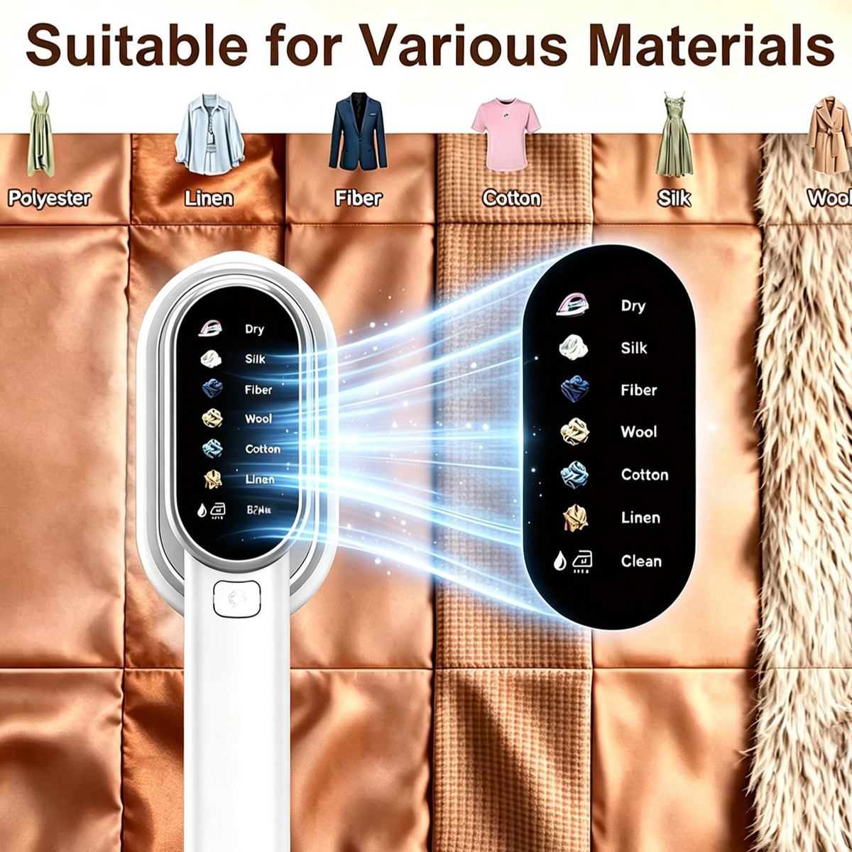Handheld Garment Steamer 1400W with Digital Display – image 3