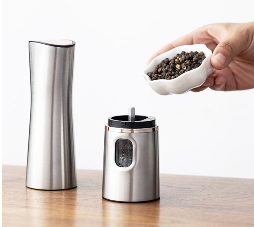 Electric Salt & Pepper Grinder – Stainless Steel – image 8