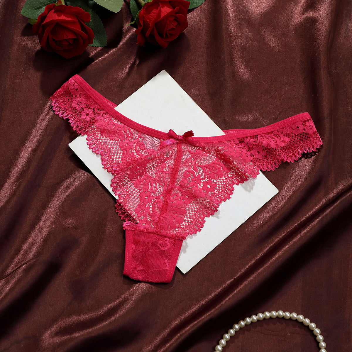 Lace Jacquard Thong – image 20