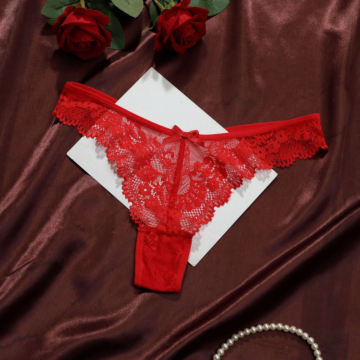 Lace Jacquard Thong – image 12