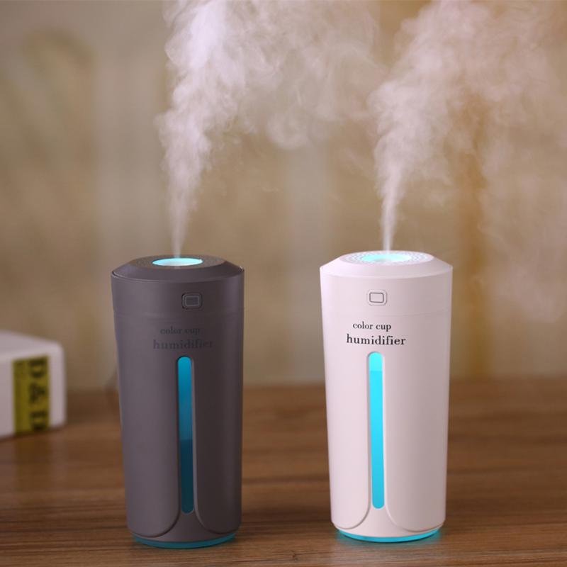 Mini Ultrasonic Humidifier Cup with 7-Colour Light