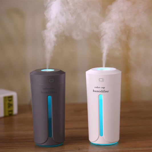 Mini Ultrasonic Humidifier Cup with 7-Colour Light