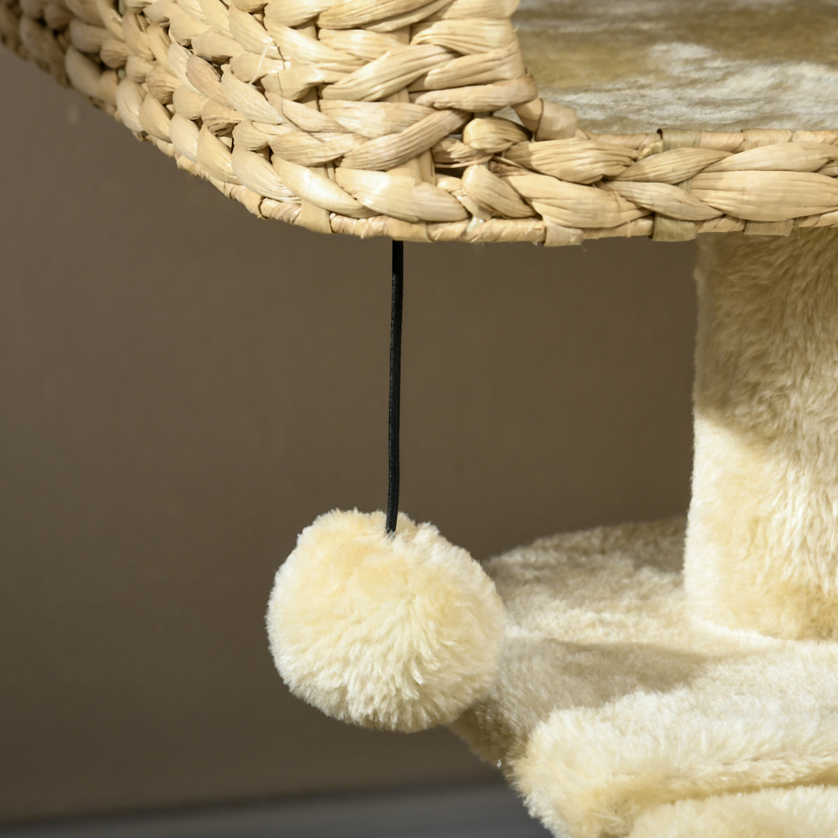 Cat Tree Tower with Scratching Posts & Condo – Beige – image 4