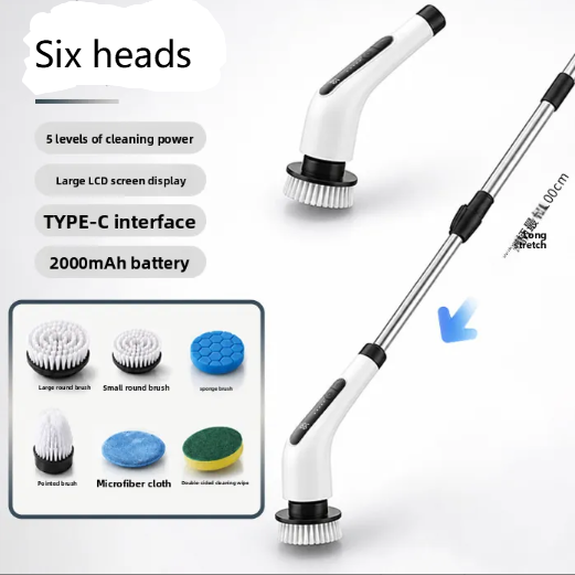 Cordless Electric Spin Scrubber with 6 or 9 Brush Heads – image 4
