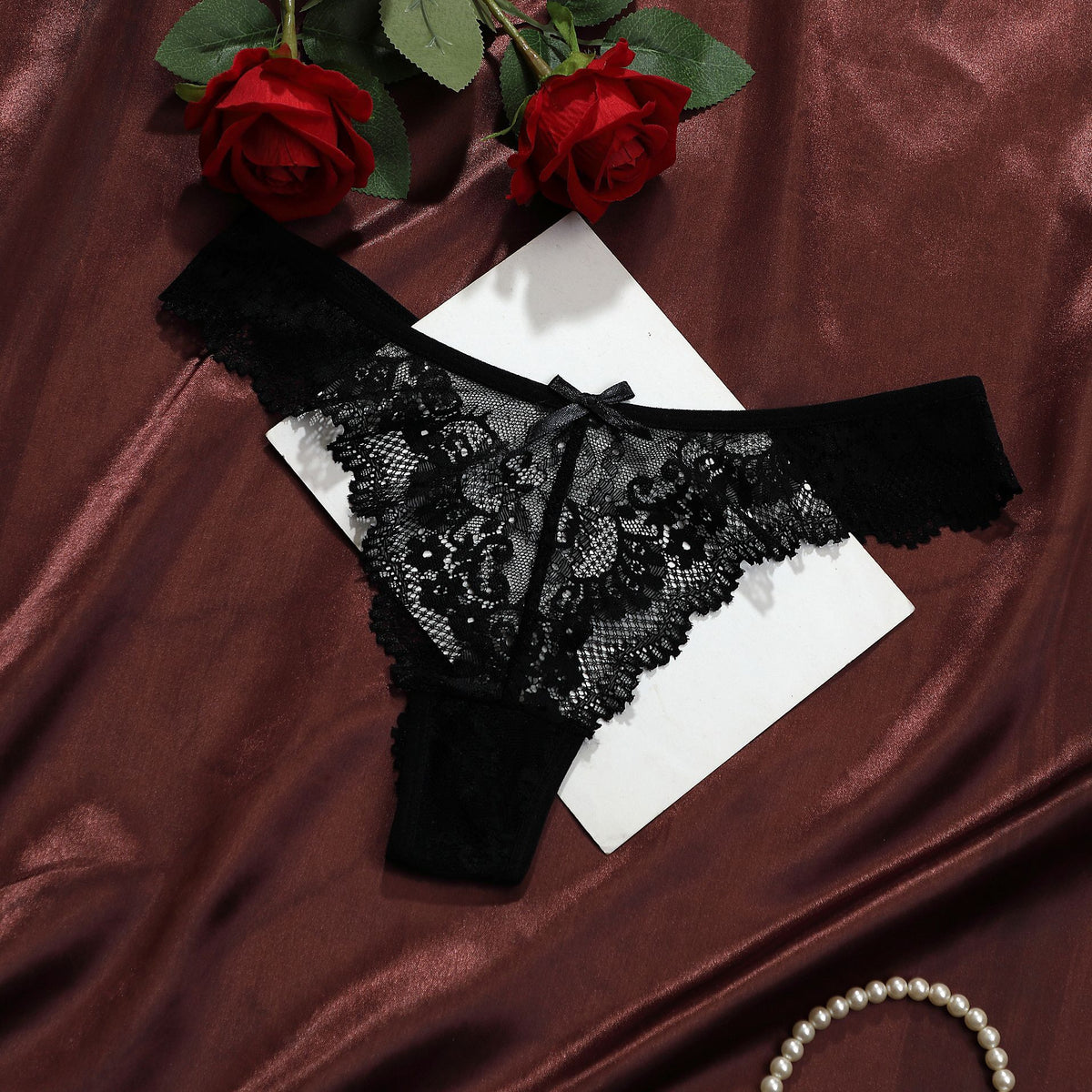 Lace Jacquard Thong – image 6