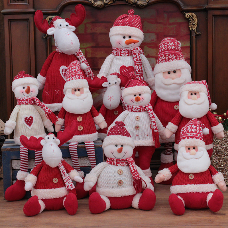 Telescopic Christmas Plush Figure – Santa, Snowman or Reindeer