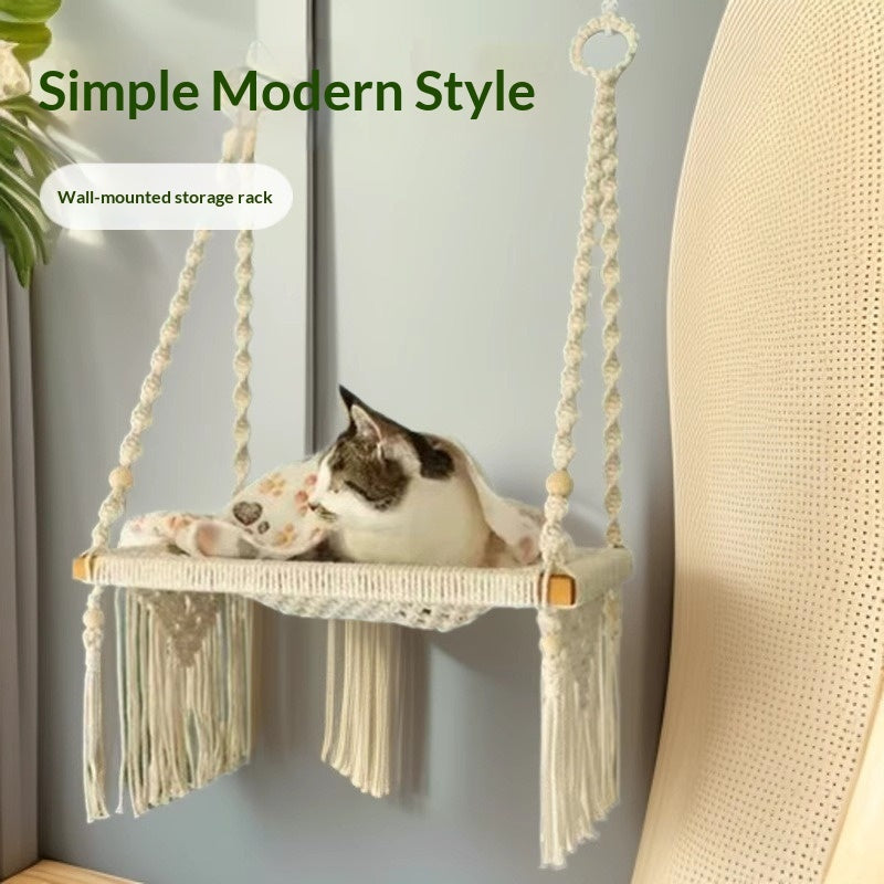 Boho Cotton Rope Cat Bed